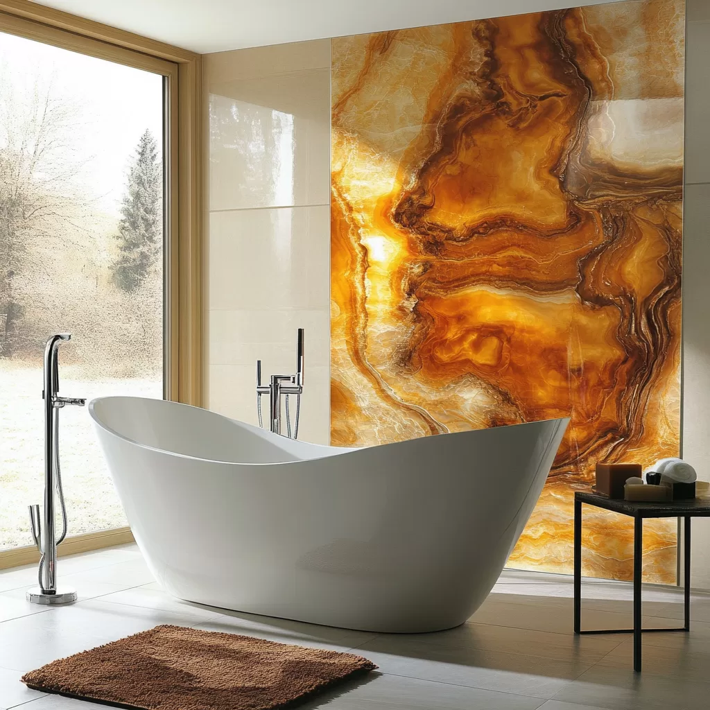 ökologische Badewanne aus recyceltem Glas
